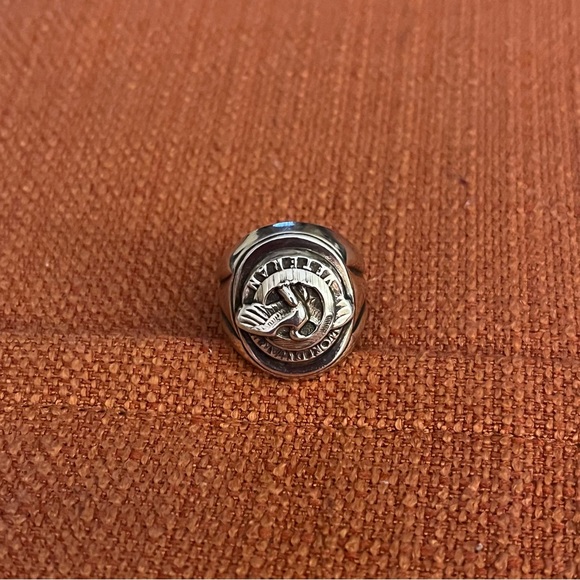 World War II Sterling Silver Honorable Discharge Ruptured Duck Ring - Picture 5 of 8